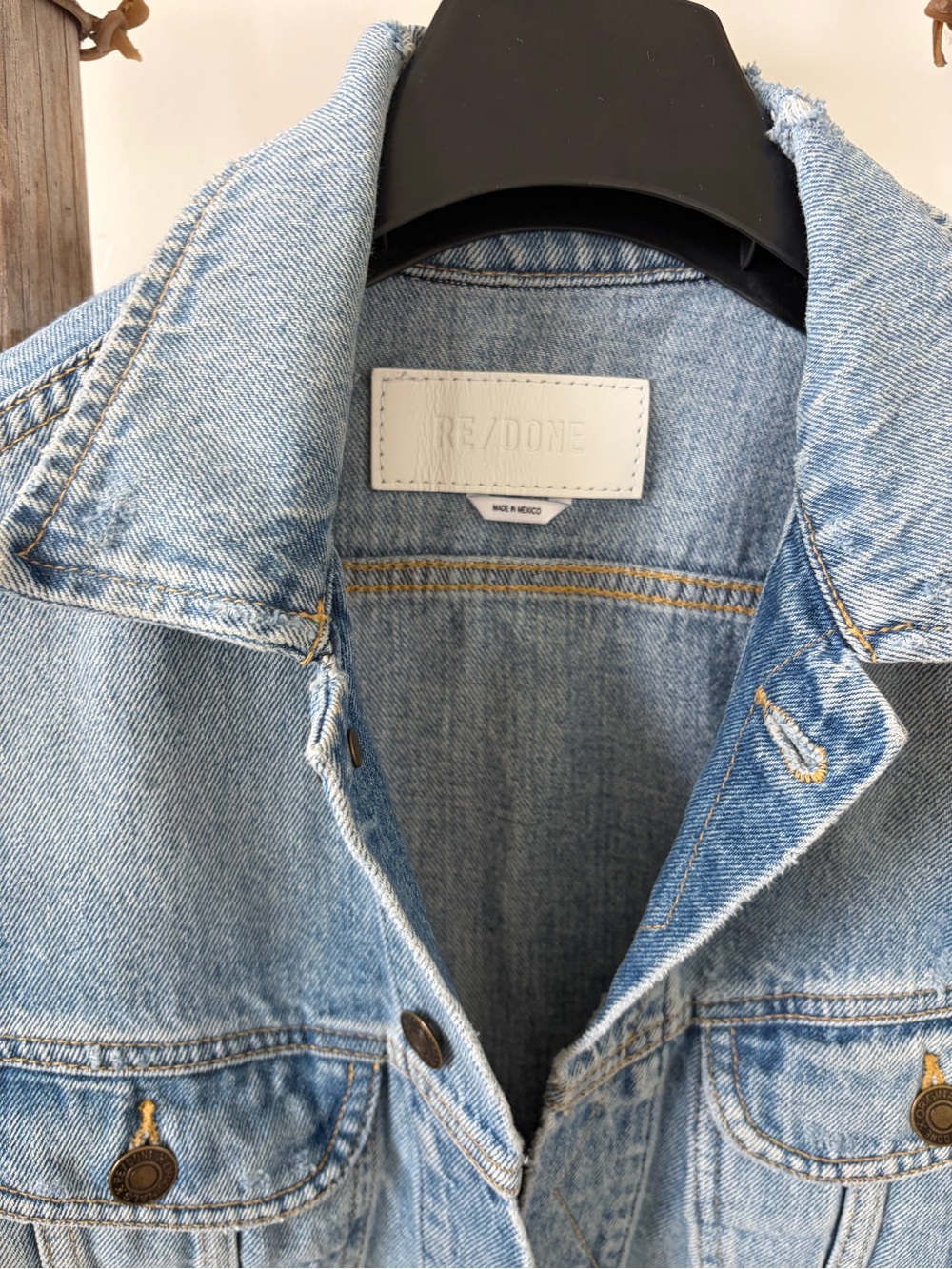 Re/Done Light Wash Denim Jacket - Picture 2 of 5